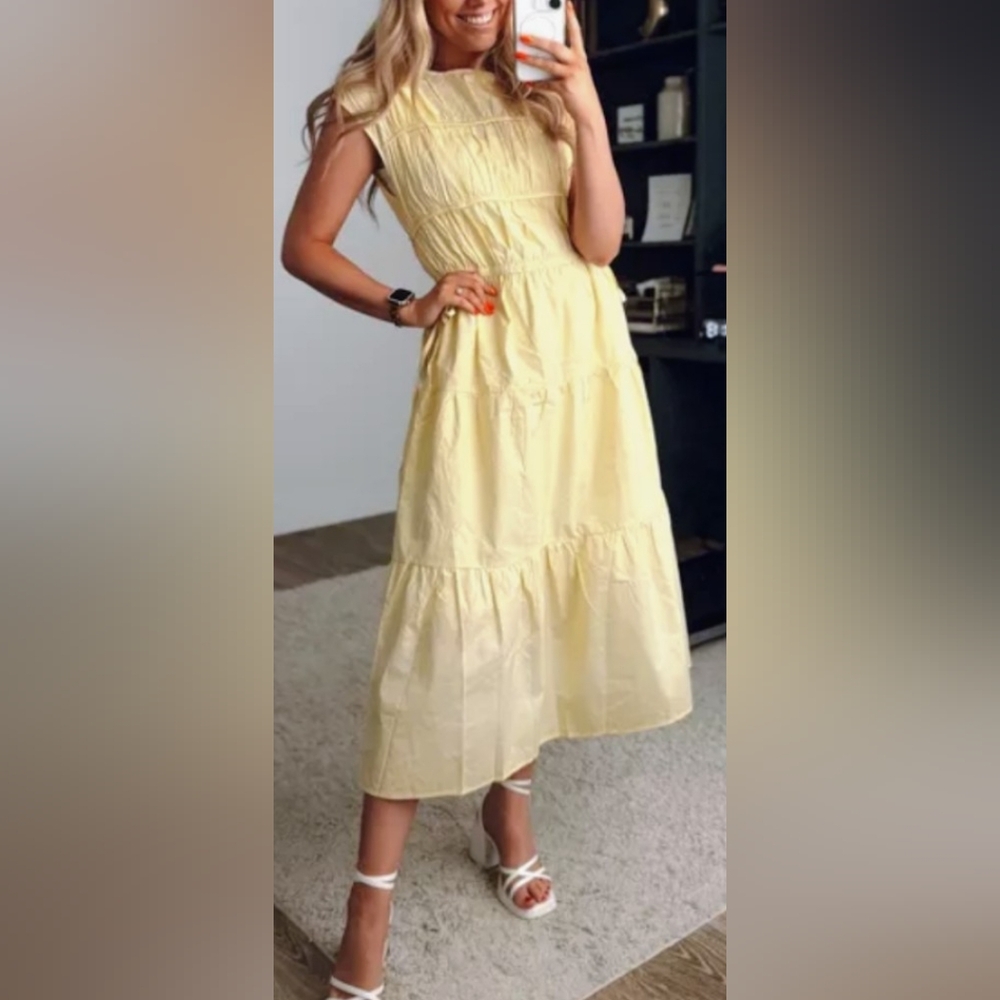 A New Day Smocked Midi Dress